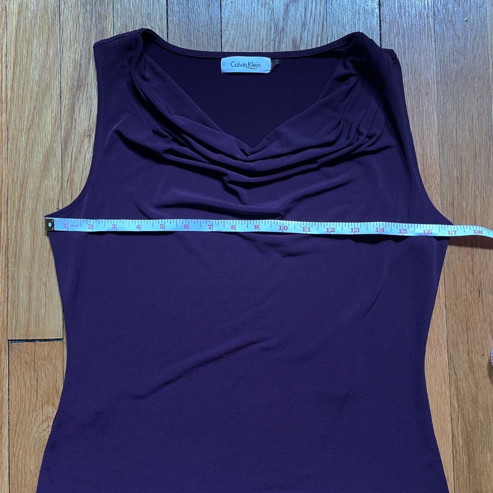Calvin Klein Cowl Neck Sleeveless Women's Blouse, Size PS - Picture 5 of 7